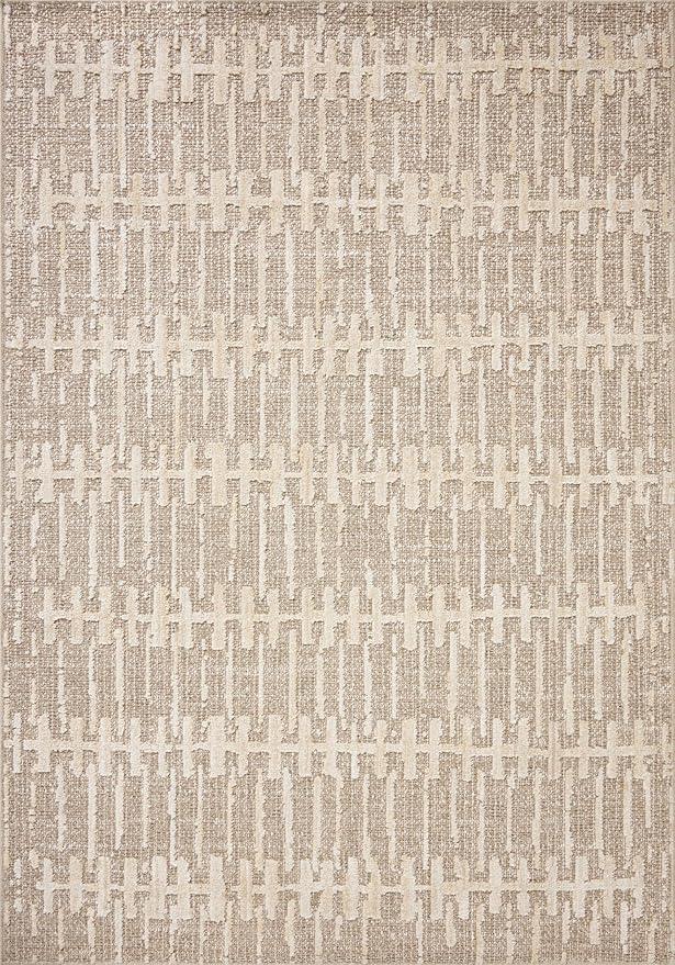 Loloi Amber Lewis Bexley Collection BEX-02 Taupe/Natural 2'-7" x 8'-0" Runner Rug Neutral, Textured, Living, Bedroom, Dining, Carpet