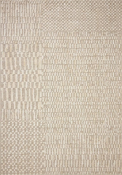Loloi Amber Lewis Bexley Collection BEX-01 Natural/Birch 11'-6" x 15' Area Rug Neutral, Textured, Living, Bedroom, Dining, Carpet