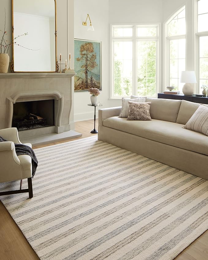 Loloi Chris Loves Julia Chris Collection CHR-05 Ivory/Slate 2'-0'' x 5'-0'', .50" Pile Height, Accent Rug