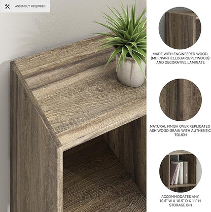 Signature Design by Ashley Shallifer 9 Cube Storage Organizer or Bookcase, Brown