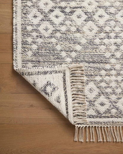 Loloi Angela Rose Rivers Collection RIV-01 Denim/Ivory 3'-6" x 5'-6" Reversible Accent Rug
