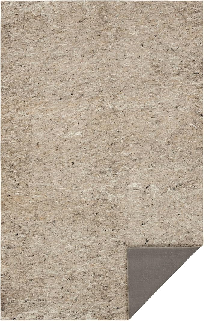 Mohawk Home 10' x 14' Non Slip Grip Rug Pad 1/2" Thick Dual Surface Felt Cushion + Rubber Gripper - Safe for All Floors