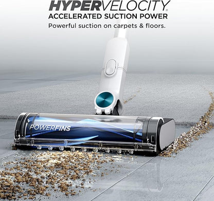 Shark Clean & Empty Cordless Stick Vacuum – Lightweight Cordless with HEPA Filter, Portable, Rechargeable, Auto-Empty System, Stick Vacuum for Pet Hair, Carpets & Hardfloor, White, BU3521
