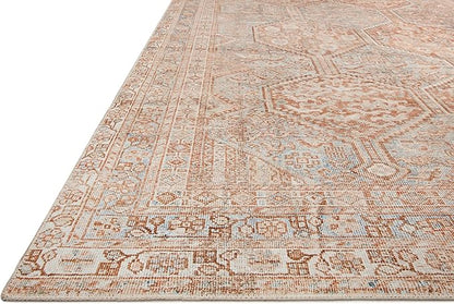 Loloi Chris Loves Julia Jules Collection JUL-04 Tangerine/Mist 2'-3'' x 3'-9'', .13" Pile Height, Accent Rug