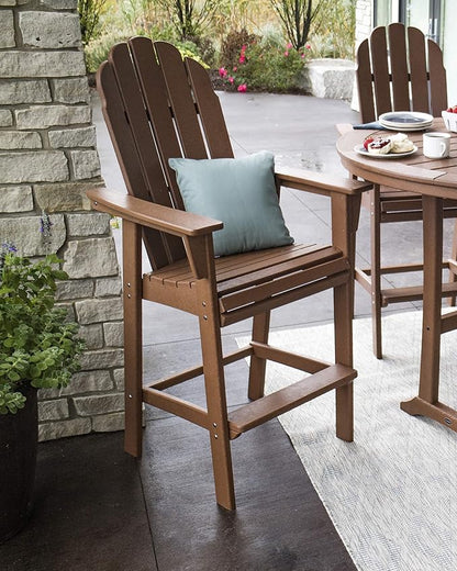 POLYWOOD® Vineyard Curveback Adirondack Bar Chair in Pacific Blue