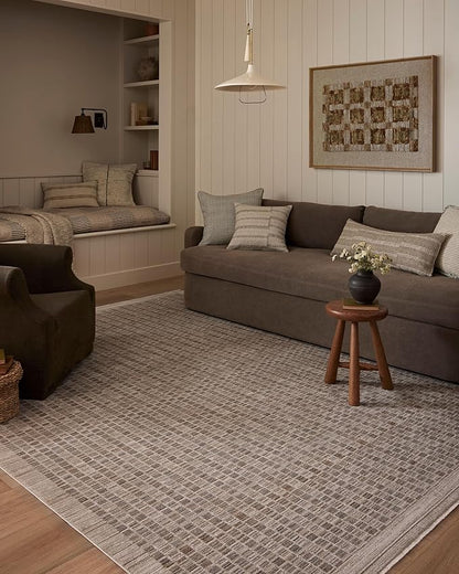 Loloi Amber Lewis Cali Collection CIL-02 Natural/Slate 2'-7" x 10'-0", .25" Pile Height, Runner Rug