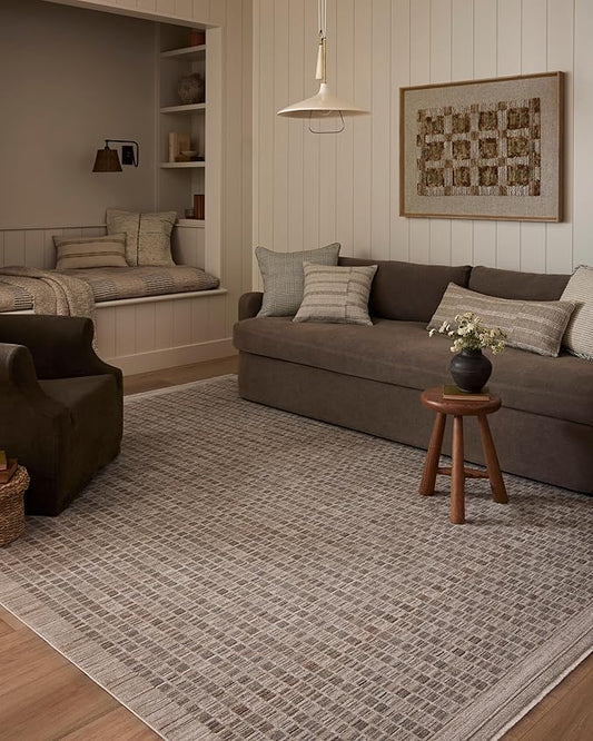 Loloi Amber Lewis Cali Collection CIL-02 Natural/Slate 2'-7" x 8'-0", .25" Pile Height, Runner Rug
