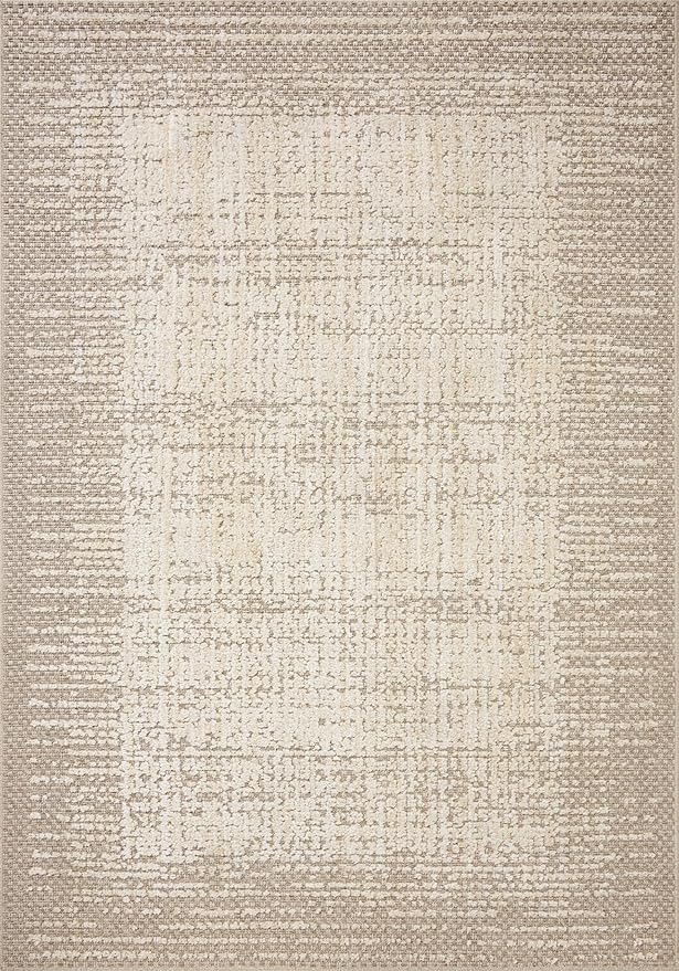 Loloi Amber Lewis Bexley Collection BEX-06 Natural/Taupe 9' x 13' Area Rug Neutral, Textured, Living, Bedroom, Dining, Carpet