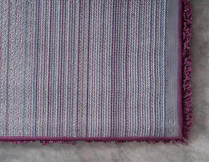 Unique Loom Solid Shag Collection Area Rug (6' 1" x 9' Rectangle, Eggplant Purple)