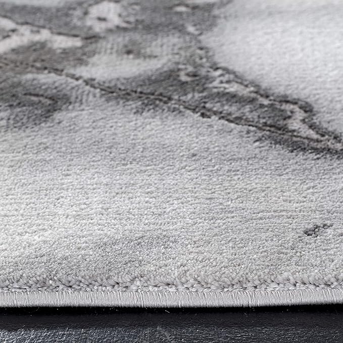 SAFAVIEH Craft Collection X-Large Area Rug - 12' x 18', Grey & Silver, Modern Abstract Design, Non-Shedding & Easy Care, Ideal for High Traffic Areas in Living Room, Bedroom (CFT877G)
