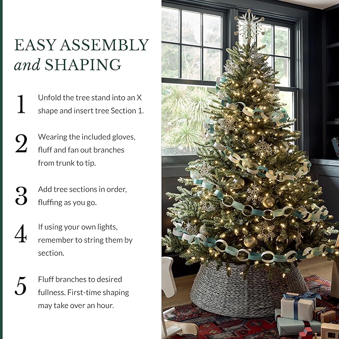 Balsam Hill 9 ft Unlit Classic Blue Spruce - Artificial Christmas Tree with Premium Stand for Indoor Holiday Decorating