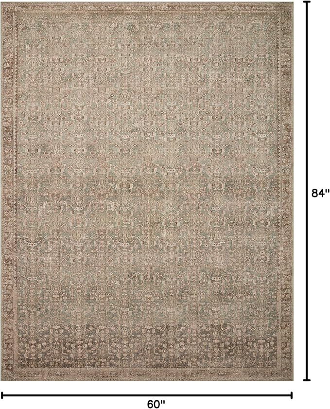 Loloi Angela Rose Aubrey Collection AUB-04 Sage/Bark 5'-0" x 7'-0", .19" Pile Height, Area Rug