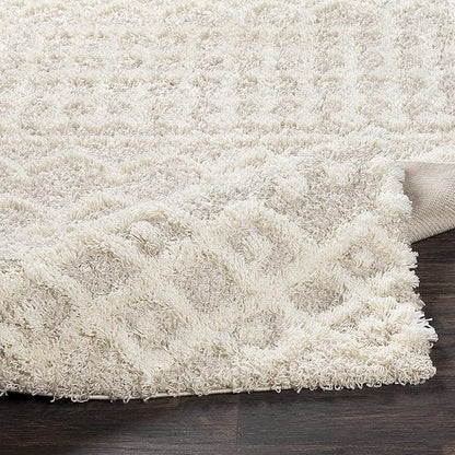 Livabliss Hapsburg Moroccan Shag Area Rug, 6'7" Round, Beige