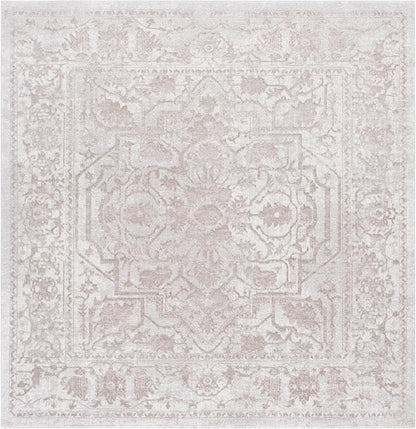 SAFAVIEH Area Rug 10' Square - Reflection Collection - Large - Cream & Ivory, Non-Shedding & Easy Cleaning, Ideal for Living Room, Bedroom (RFT665D)