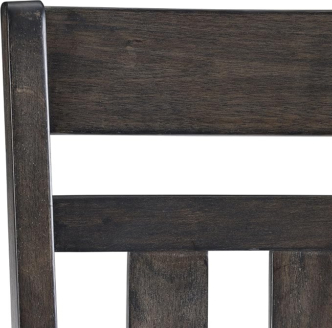 Crosley Furniture Hayden Modern Farmhouse Slat Back Wood Dining Chairs Set of 4, Kitchen Chair, Slate/Crème