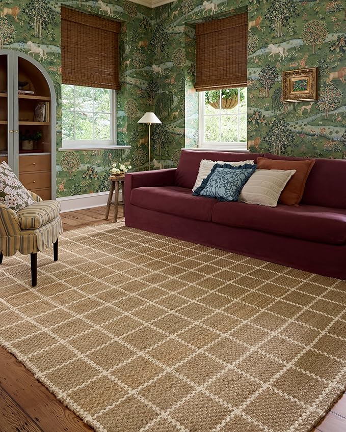 Loloi Chris Loves Julia Fletcher Collection FLE-01 Natural/Ivory 2'-3" x 3'-9", .37" Pile Height, Runner Rug