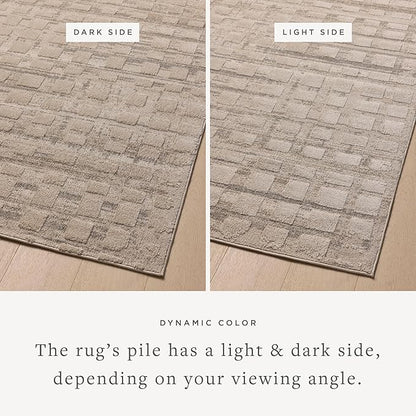Loloi Amber Lewis Monty Collection MOT-06 Pebble/Beige 6'-7" x 9'-3" Area Rug