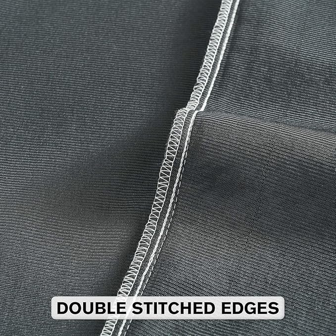 FUTEI Black Chenille Throw Pillow Covers 24x24 Inch Set of 2,Soft Striped & Diamond Textured European Cushion Cases,Modern Home Decor for Couch Living Room