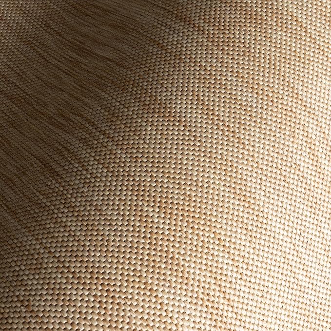 nuLOOM 4x6 Outdoor/Indoor Asha Area Rug, Tan, Casual Design with Striped Border, Stain Resistant, Highly Durable, for Patio, Balcony, Bedroom, Living Room, Dining Room, Bathroom