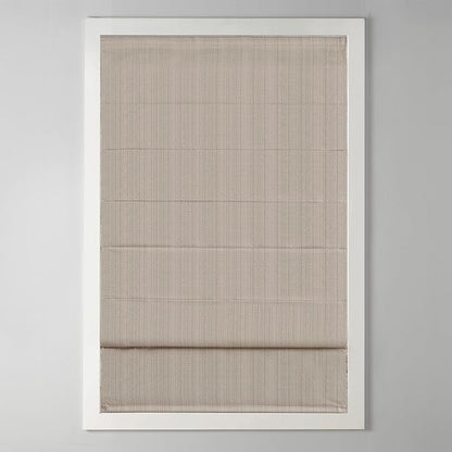 Madison Park Galen Cordless Roman Shade, 29"W x 64"H, Sheen Taupe – Room Darkening, Thermal Insulated, Energy Efficient Window Blind with Subtle Sheen Basketweave Fabric for Privacy