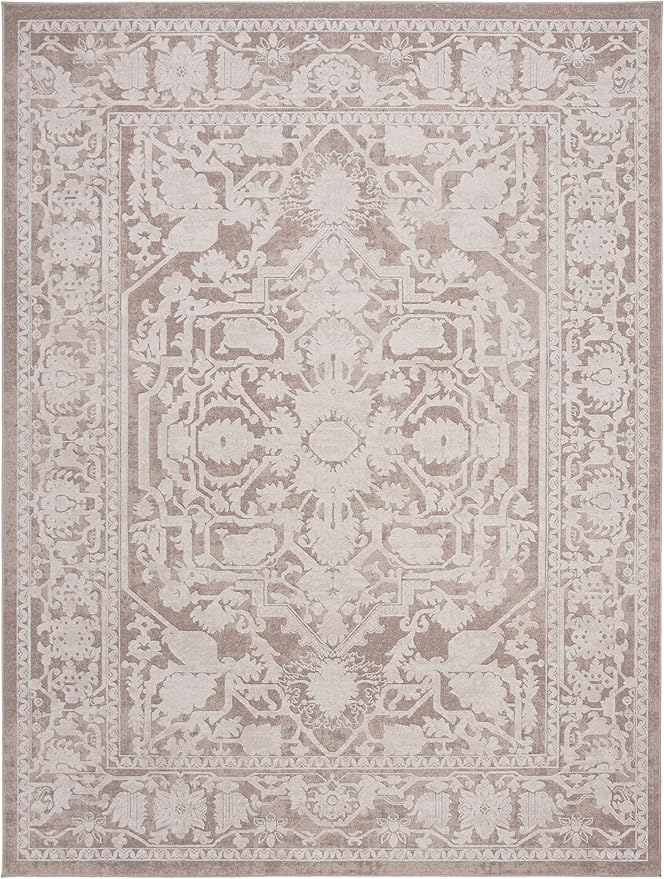 SAFAVIEH Area Rug 8x10 - Reflection Collection - Large - Beige & Cream, Non-Shedding & Easy Cleaning, Ideal for Living Room, Bedroom, Dining Space (RFT665A)