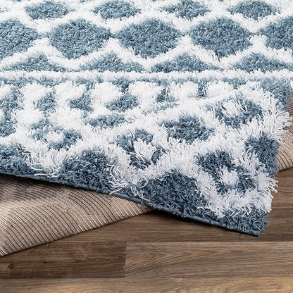 Livabliss Hapsburg Moroccan Shag Area Rug, 7'10" x 10'2", Denim