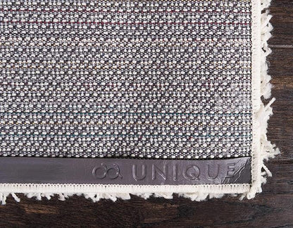 Unique Loom Solid Shag Collection Area Rug (10' x 13' 1" Rectangle, Pure Ivory)