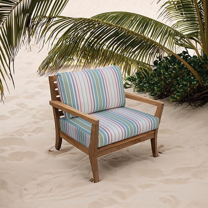 Tommy Bahama Deep Seating Lounge Cushion, 26" X 26" X 4", Bandeau Pastel