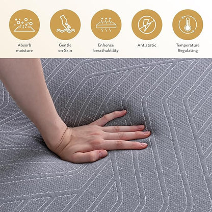 MLILY EGOHOME 12 Inch Twin Mattress,Copper Gel Cooling Memory Foam Mattress for Back Pain Relief,Therapeutic Mattress Bed in a Box, Made in USA, CertiPUR-US Certified, 38x75x12 Black