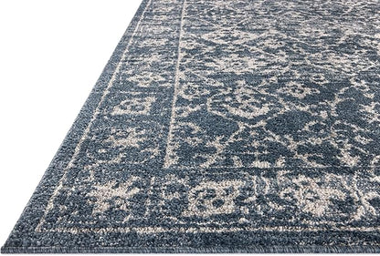 Loloi Magnolia Home by Joanna Gaines Gigi Collection GIG-02 Navy/Stone 7'-10" x 10' Area Rug