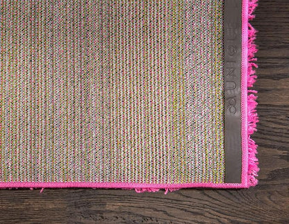 Unique Loom Solid Shag Collection Area Rug (5' 3" x 8' Rectangle, Taffy Pink)