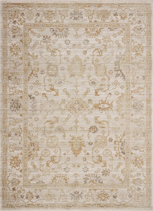 Loloi Magnolia Home by Joanna Gaines Pace Collection PAC-02 Natural/Gold 9'-6" x 12'-3" Area Rug