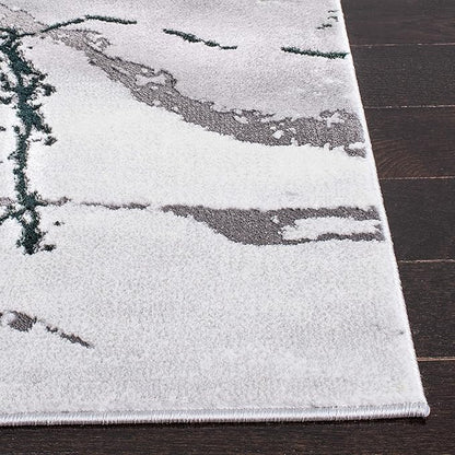 SAFAVIEH Craft Collection Area Rug - 9' x 12', Grey & Green, Modern Abstract Design, Non-Shedding & Easy Care, Ideal for High Traffic Areas in Living Room, Bedroom (CFT877Y)