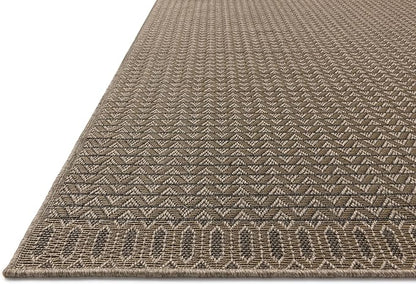 Loloi Chris Loves Julia Providence Collection PRC-05 Natural/Graphite 8'-6" x 12', .12" Pile Height, Indoor/Outdoor Area Rug