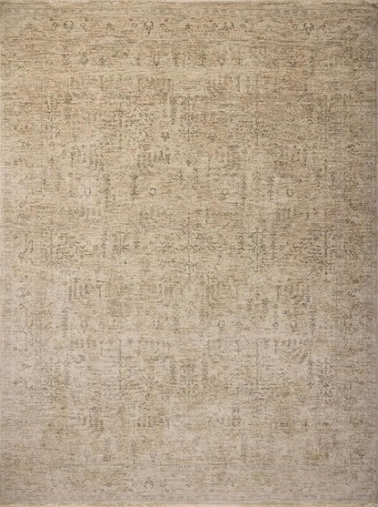 Loloi Magnolia Home by Joanna Gaines Junie Collection JUE-02 Oatmeal/Smoke 5'-3" x 5'-3", .38" Pile Height, Round Area Rug