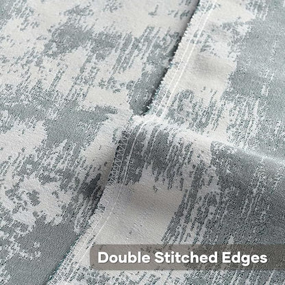 FUTEI Teal White Decorative Throw Pillow Covers 18x18 Inch Set of 2,Soft Faux Cashmere Jacquard - Textured & Cozy Cushion Case,Modern Home Decor for Couch Bed Living Room
