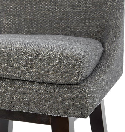 CHITA Counter Height Swivel Barstool, FSC Certified Upholstered Bar Stool, 26.8" H Seat Height, Fabric in Fog