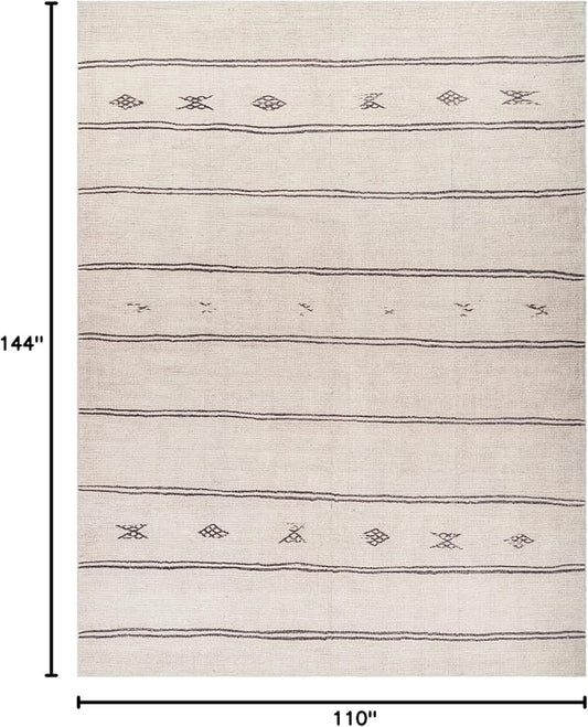Livabliss x Becki Owens Rivi Moroccan Area Rug , 9'2" x 12', Ivory/Black