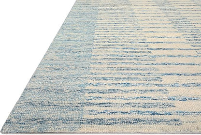 Loloi Chris Loves Julia Chris Collection CHR-01 Ivory/Denim 3'-6'' x 5'-6'', .50" Pile Height, Accent Rug