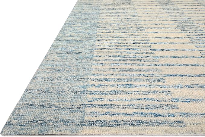 Loloi Chris Loves Julia Chris Collection CHR-01 Ivory/Denim 5'-0" x 7'-6", .50" Pile Height, Area Rug