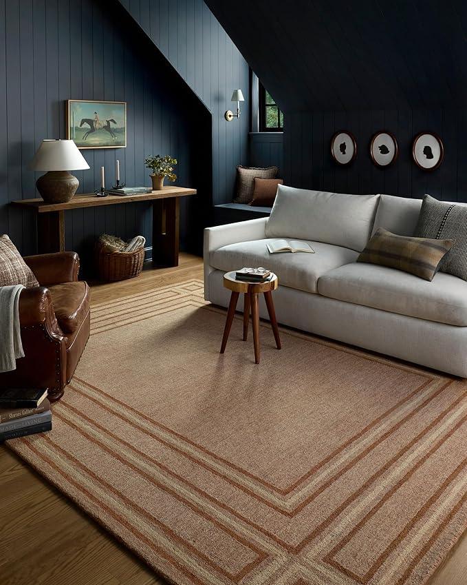 Loloi Chris Loves Julia Alfie Collection ALF-01 Blush/Rose 2'-6" x 9'-9" Runner Rug Wool Neutral Living Bedroom Dining Carpet