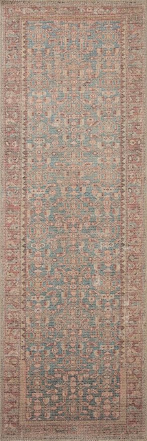 Loloi Angela Rose Aubrey Collection AUB-04 Blue/Terracotta 5'-0" x 7'-0", .19" Pile Height, Area Rug