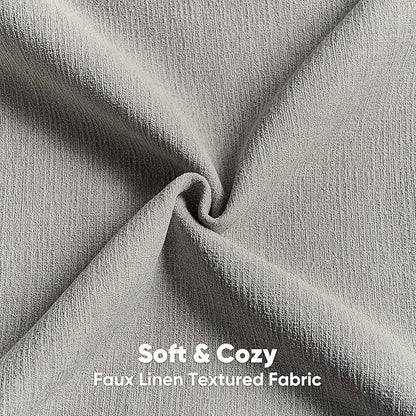 FUTEI Smoke Gray Chenille Decorative Throw Pillow Covers 26x26 Inch Set of 2,Soft Cozy Faux Linen Textured Euro Pillow Shams,Farmhouse Home Decor for Couch Living Room