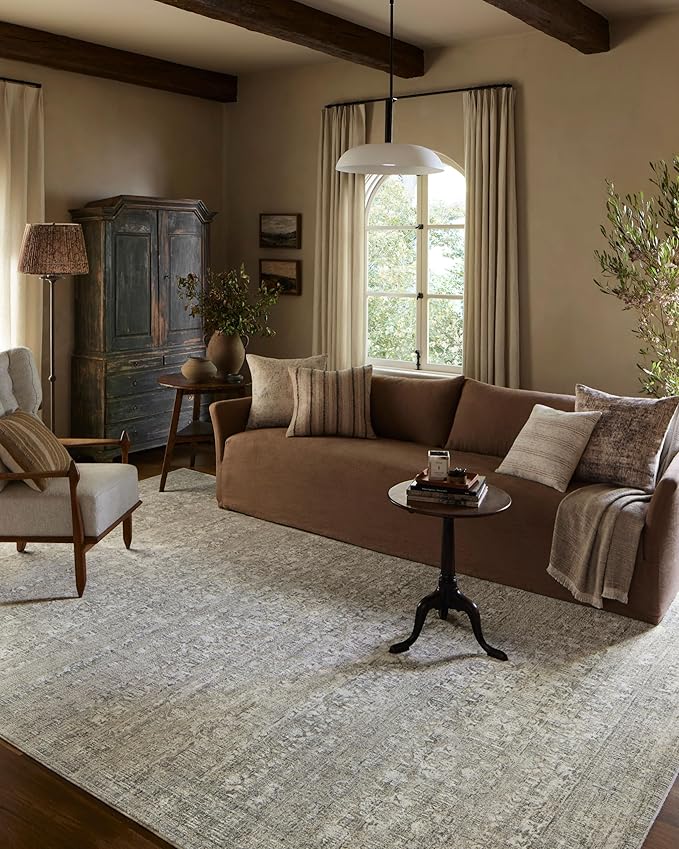 Loloi Amber Lewis Honora Collection HON-04 Grey/Beige 5'-3" x 7'-9" Area Rug
