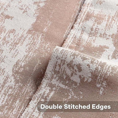 FUTEI Rust White Decorative Throw Pillow Covers 18x18 Inch Set of 2,Soft Faux Cashmere Jacquard - Textured & Cozy Cushion Case,Modern Home Decor for Couch Bed Living Room