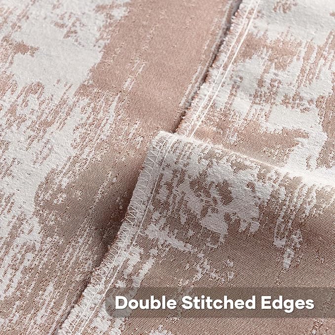 FUTEI Rust White Decorative Throw Pillow Covers 12x20 Inch Set of 2,Soft Faux Cashmere Jacquard - Textured & Cozy Pillow Case,Modern Home Decor for Couch Bed Living Room