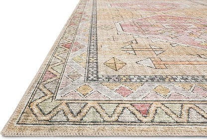 Loloi Skye Collection SKY-04 Gold/Blush 2'-6" x 12'-0" Runner Rug