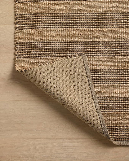 Loloi Chris Loves Julia Judy Collection JUD-06 Natural/Chocolate 2'-6" x 7'-6" Runner Rug