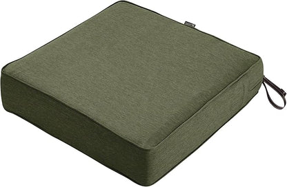 Classic Accessories Montlake FadeSafe Water-Resistant Patio Cushion Set, 23 x 23 x 5 Inch (seat), 21 x 20 x 4 Inch (back), Heather Fern