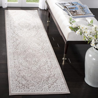 SAFAVIEH Reflection Collection Runner Rug - 2'3" x 18', Beige & Cream, Non-Shedding & Easy Cleaning, Ideal for Living Room, Dining, Bedroom (RFT668A)